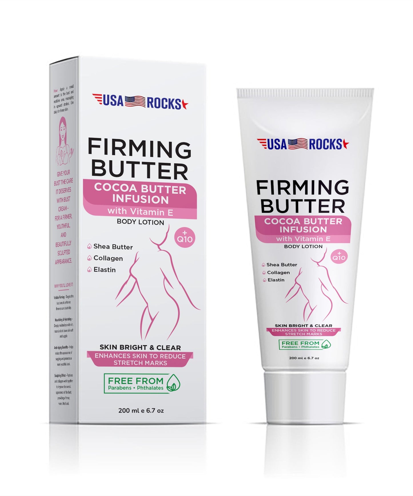 USA ROCKS COCOA BUTTER INFUSION BUST CREAM 100ML