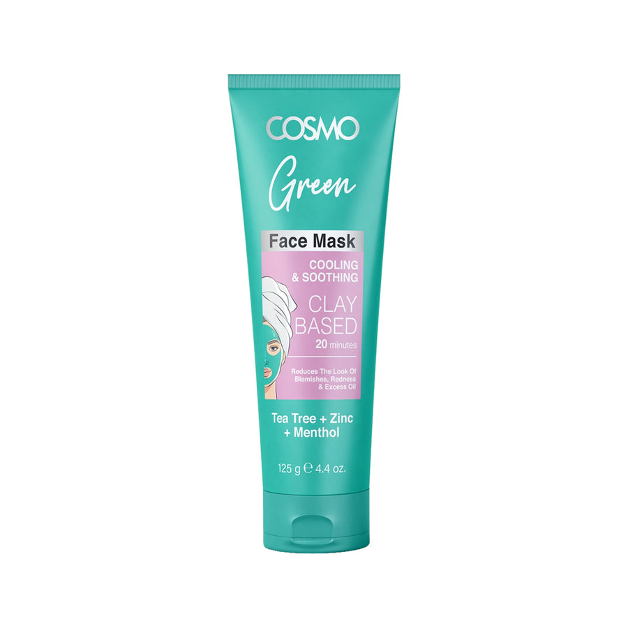 COSMO GREEN TEA TREE FACE CLAY MASK 125GM