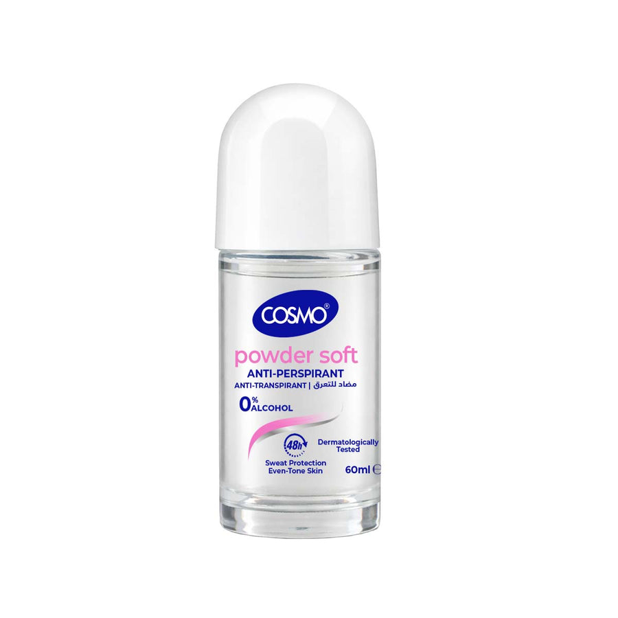 COSMO ANTI-PERSPIRANT POWDER SOFT NO ALCOHOL ROLL ON 60ML