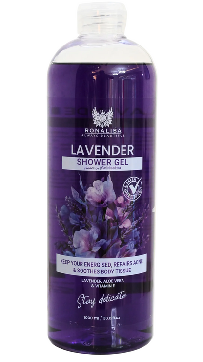 Ronalisa Lavender Shower Gel — a gentle formula that cleanses, hydrates, and relaxes your skin and senses