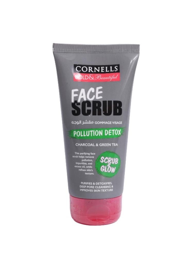 Cornells Pollution Detox Facial Scrub with Charcoal & Green Tea - 150ml