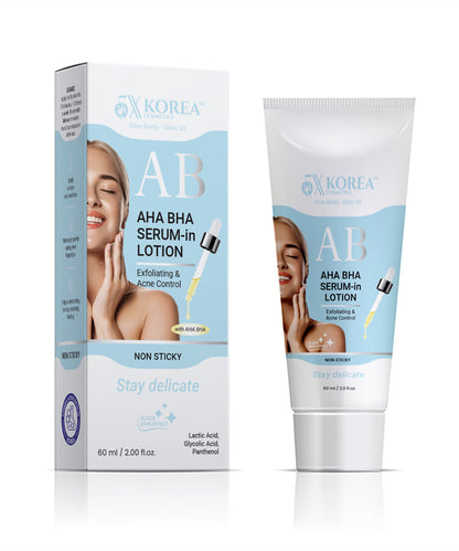 Smooth, clear, and renew your skin with 5X Korea AHA BHA Peeling Serum in Lotion — a gentle exfoliating formula designed to target acne, unclog pores, and improve skin texture.
