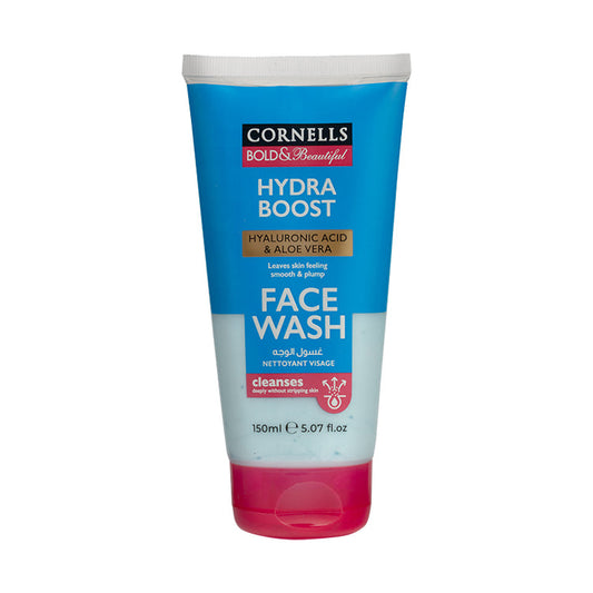 CORNELLS BOLD & BEAUTIFUL HYDRA BOOST HYALURONIC ACID & ALOE VERA FACE WASH - 150ML