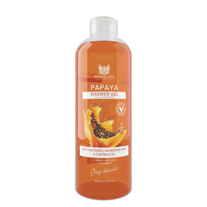 Ronalisa Papaya Shower Gel — a refreshing formula that gently exfoliates, hydrates, and brightens your skin
