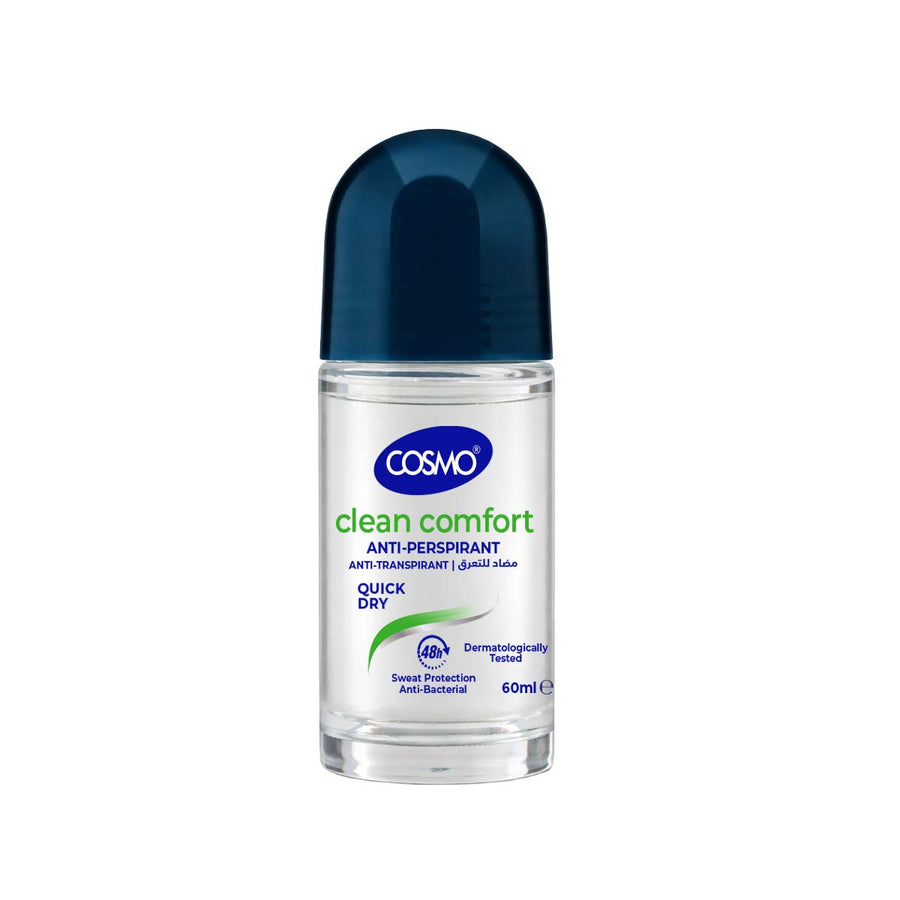 COSMO ANTI-PERSPIRANT CLEAN COMFORT QUICK DRY ROLL ON 60ML