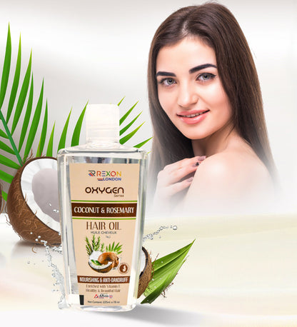 REXON HAIR OIL - COCONUT & ROSEMARY 225ML