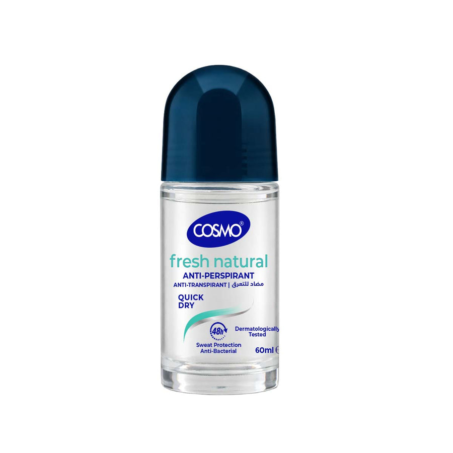 COSMO ANTI-PERSPIRANT FRESH NATURAL NO ALCOHOL ROLL ON 60ML