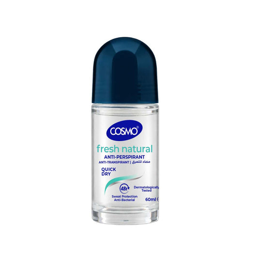 COSMO ANTI-PERSPIRANT FRESH NATURAL NO ALCOHOL ROLL ON 60ML