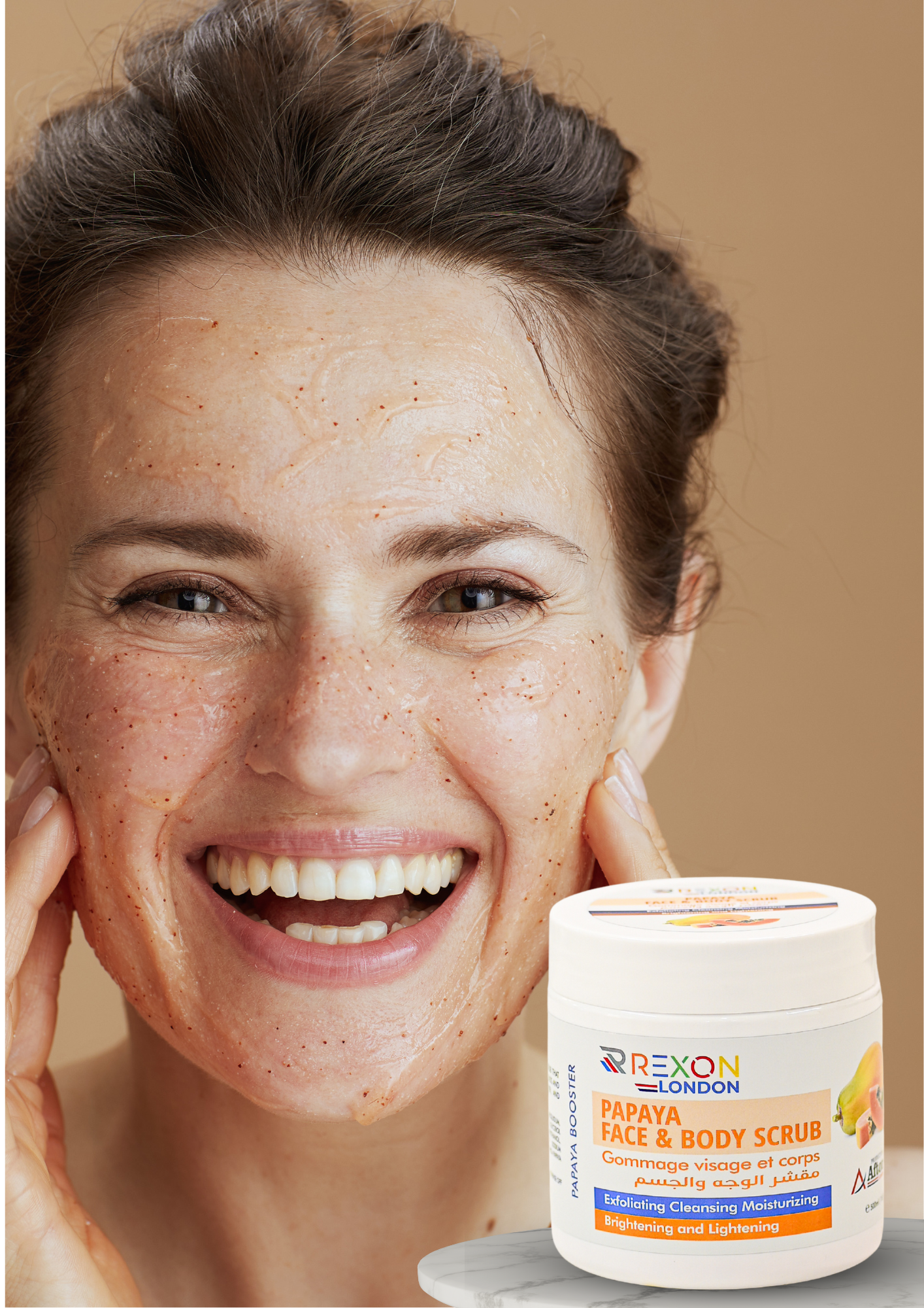 Papaya Face & Body Scrub-500 Ml (Rexon)