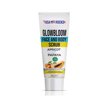 USA ROCKS FACE & BODY SCRUB - APRICOT WITH PAPAYA
